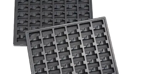 Custom Black ESD Blister Trays for Electronic Components