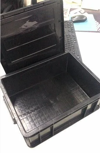PP ESD Storage Container with Lid, 360 × 275 × 130 mm